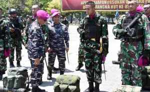 Komandan Pasmar 3 Hadiri Apel Riksiaplat dan Kesiapan HUT ke-80 TNI di Sidoarjo