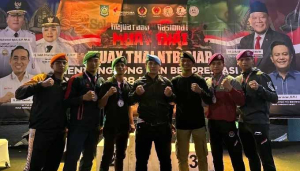 Prajurit Pasmar 3 Raih Perunggu di Kejurnas Muaythai 2025 NTB