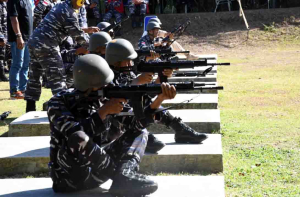 Lanal Sabang Mantapkan Profesionalisme Prajurit Lewat Latihan Menembak
