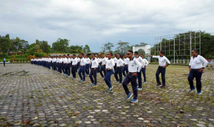 Sehat Bersama Prajurit Denmako Pasmar 3 Laksanakan Senam SKJ 88