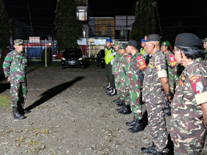 Kodim 1710/Mimika Bersama Banser dan Pemuda Kerukunan Gelar Patroli Humanis Jelang HUT ke-80 TNI