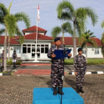 Prajurit Lanal Bengkulu Kibarkan Semangat Nasionalisme Lewat Upacara Bendera