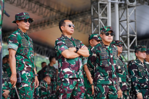 Panglima TNI Tinjau Geladi Kotor HUT Ke-80 TNI di Monas