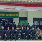 Brimob Polda Metro Jaya Sambangi Koramil 05 Ciputat di HUT ke-80 TNI