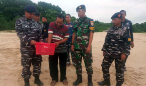 Danlanal Bandung Lepas Tukik ke Laut Ujung Genteng