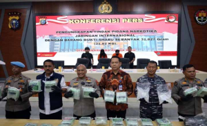 Polda Riau dan Lanal Dumai Gagalkan Penyelundupan 30 Kg Sabu