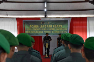 Dandim 1710/Mimika Pimpin Tradisi Korps Raport Kenaikan Pangkat Prajurit