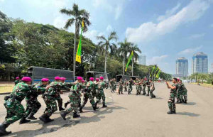 Prajurit Yonmarhanlan III TNI AL  Amankan Ibu Kota di Jantung Negara