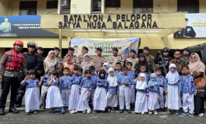 Brimob Sahabat Anak, TK Babussalam Kunjungi Mako Batalyon A Pelopor