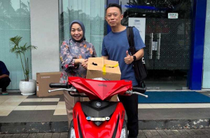 BRI BO Gading Serpong Hadiahkan Motor Yamaha kepada Nasabah Beruntung Lewat Undian Simpedes 2025