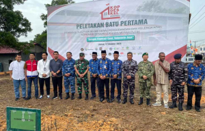 Danlanal Bintan Hadiri Peletakan Batu Pertama Koperasi Merah Putih