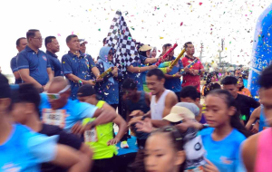 Danlanal Bintan Ikut Lari Bareng di Fun 5Kitarun Tanjung Uban 2025