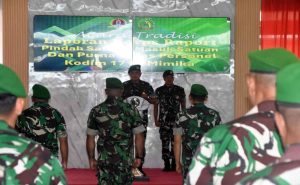 Dandim 1710/Mimika Pimpin Tradisi Korps Pindah Kesatuan