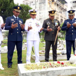 Sambut HUT ke-80 TNI, Kodaeral I Tabur Bunga di TMP Bukit Barisan