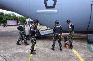 Lanud Sultan Hasanuddin Gelar Latihan Penanganan Ancaman Bom di Apron Base Ops