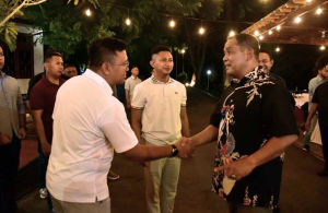 Dankodaeral X Hangatkan Malam Bersama Prajurit KRI Teluk Palu-523 dan Saka Bahari