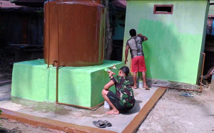 Satgas TMMD ke-126 Kodim 1810/Tambrauw Gotong Royong Selesaikan Pembuatan Sumur