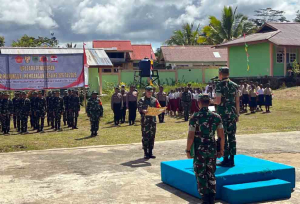 Upacara Penutupan TMMD ke-126 di Kampung Babak Berjalan Aman dan Lancar