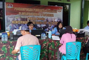 Kodim 1710/Mimika Gelar Pelayanan Adminduk