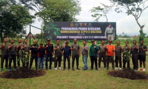 Danmenarmed 2 Kostrad Pimpin Gerakan Tanam Pohon di Bumi Ajusta