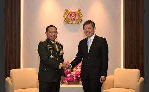 Panglima TNI Lakukan Courtesy Call dengan Pimpinan Singapura