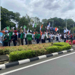 Brimob Batalyon C Pelopor Layani Aspirasi Masyarakat di Monas