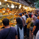 Jalan Kramat Senen Dipadati Pemburu Takjil Khas Minang