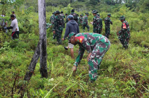 Kodim 1715 Yahukimo Gelar Karya Bakti Lingkungan