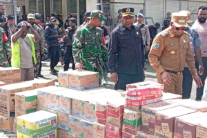 Dandim 1714/PJ Kawal Bantuan Pengungsi