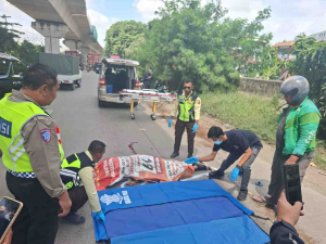 Pemotor Tewas, Lalin Martadinata Tersendat
