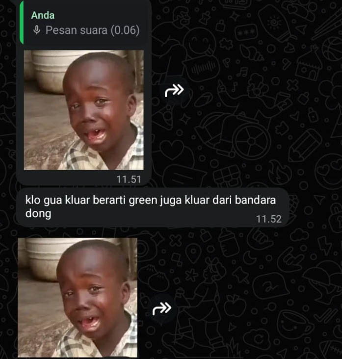 Diduga tiulisan chat dari DNDK