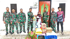 Satgas TMMD Morotai Salurkan Sembako untuk Warga