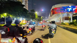 Brimob Polda Metro Jaya Perketat Patroli Malam di Pusat Jakarta