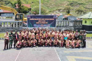 Kodim 1714/Puncak Jaya Tanamkan Nilai Kebangsaan Lewat Persami KKRI