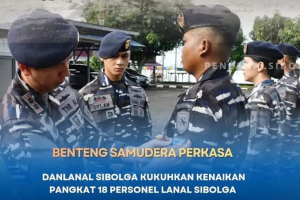 Danlanal Sibolga Tegaskan Akuntabilitas Kinerja Lewat Kenaikan Pangkat 18 Prajurit