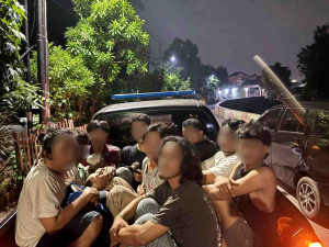 Patroli Brimob Batalyon B dan Polres Jaktim Amankan Sembilan Pemuda
