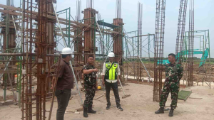 Danyonif 14 Marinir Tinjau Proyek Markas di Marunda, Tekankan Kualitas dan Ketepatan Waktu