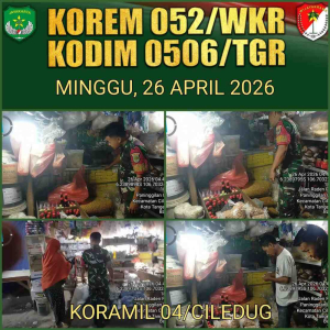 Babinsa Ciledug Pantau Harga Sembako, Tekan Lonjakan dan Jaga Stabilitas Pasar