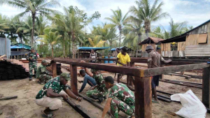 Satgas TMMD Mimika Percepat Pembangunan Rumah, Kejar Target Pekan Pertama