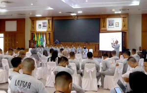 Lanud Sjamsudin Noor Tanamkan Disiplin dan Bela Negara pada CPNS KPU di Kalsel