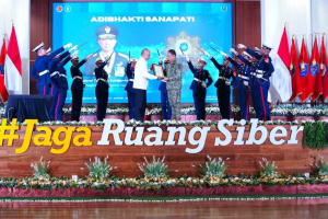 Panglima TNI Terima Adhibhakti Sanapati di BSSN, Tekankan Penguatan Pertahanan Siber