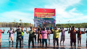 Satgas TMMD Mimika Tanam Ribuan Mangrove, Perkuat Perlindungan Pesisir