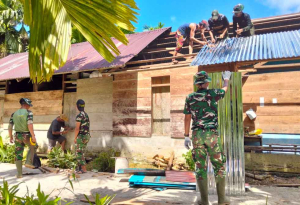 Rehab Rumah Warga Mentawai Capai 80 Persen, Satgas TNI AD Percepat Pengerjaan