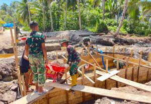 Satgas TNI AD Kebut Pengecoran Jembatan Gobik di Mentawai