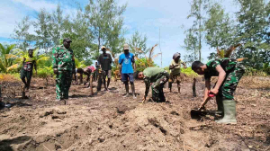 TMMD Mimika Rampungkan Bedengan di Kampung Keakwa, Lahan Siap Ditanami