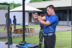 Lanud Sultan Hasanuddin Perkuat Sinergitas Lewat Coffee Morning dan Latihan Menembak Forkopimda