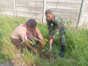 TNI dan Warga Cibodas Tanam Pohon, Perkuat Gerakan Lingkungan Hijau di Kota Tangerang