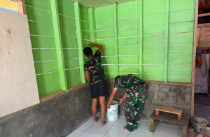 Satgas Karya Bakti TNI AD Tuntaskan Finishing RTLH Warga Mentawai