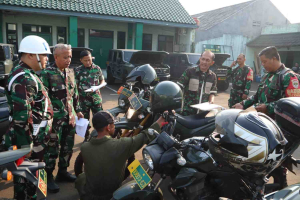 Kodim 0506/Tangerang Pastikan Kesiapan Kendaraan Operasional melalui Pengecekan Ran2 dan Ran4