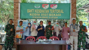 Kodim 0507/Bekasi Gelar Bakti Kesehatan Teritorial, 137 Warga Jatiasih Terima Layanan Pemeriksaan Gratis